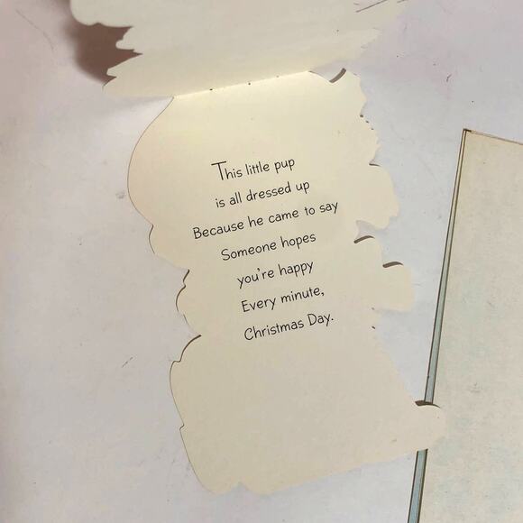 Vintage Christmas Cards Lot of 10 Gold Trees Puppy Religious Shabby Chic - Picture 9 of 14